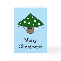 Christmas Tree Mushroom Card