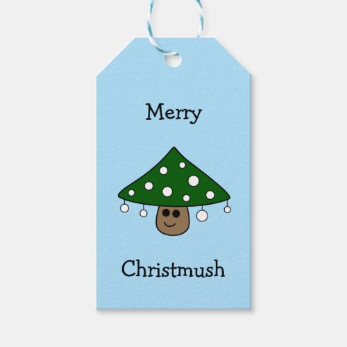 Christmas Tree Mushroom Gift Tags