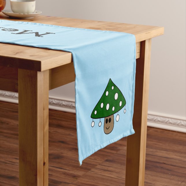 Christmas Tree Mushroom Table Runner (In Situ)