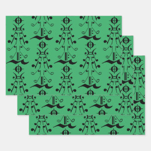 Christmas Tree - Music Notes and Symbols Wrapping Paper Sheets