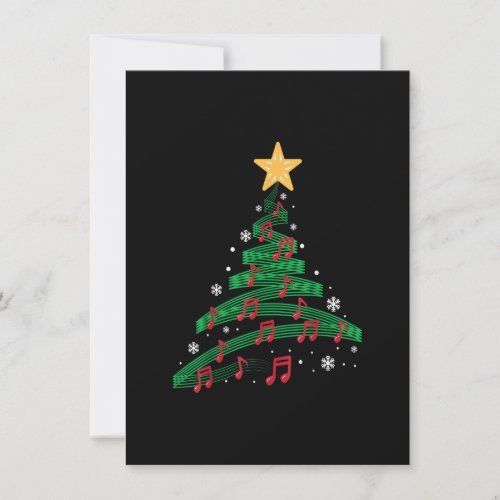 Christmas Tree Musical Notes Song Funny Family Tee Invitation