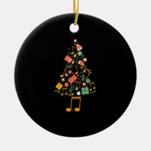 Christmas Tree Musician Composer Music Director Ceramic Ornament