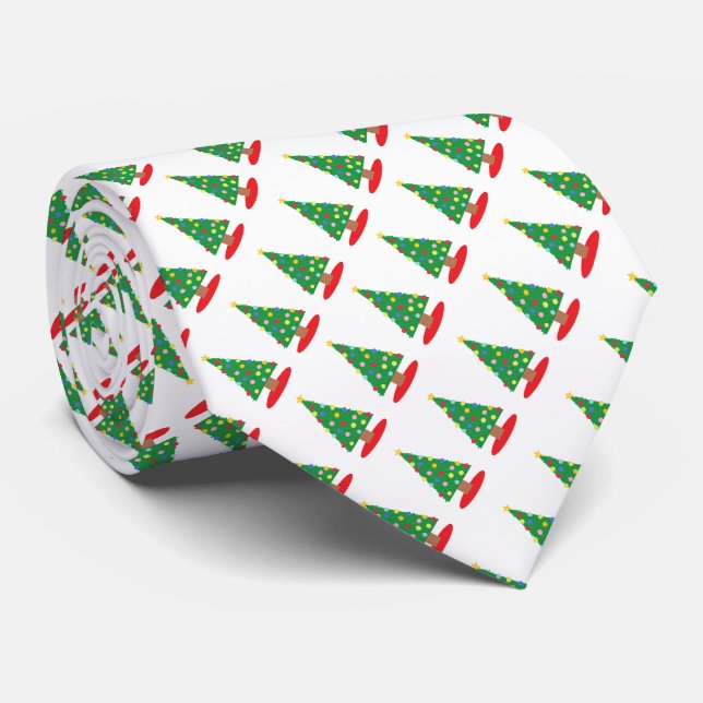 Christmas Tree Neck Tie (Rolled)