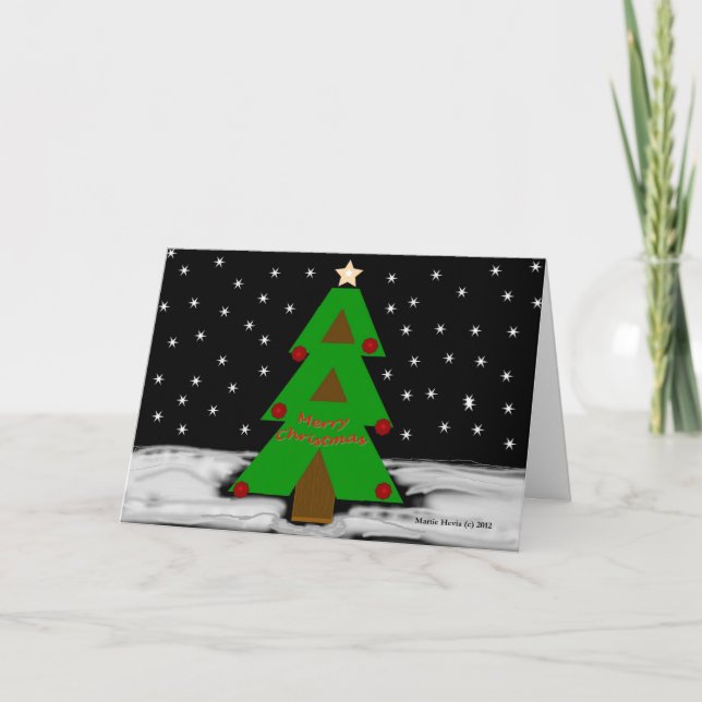 Christmas Tree Night - Personalize Card (Front)