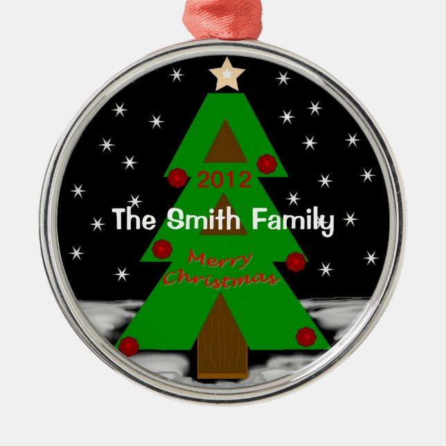 Christmas Tree Night - Personalize Ornament (Front)