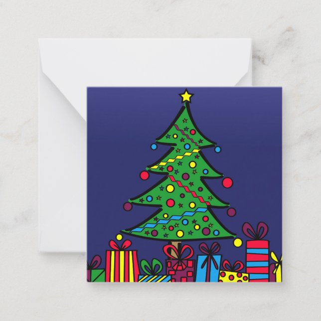 Christmas tree note card (Front)