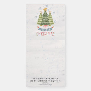 Christmas tree notepad with scripture