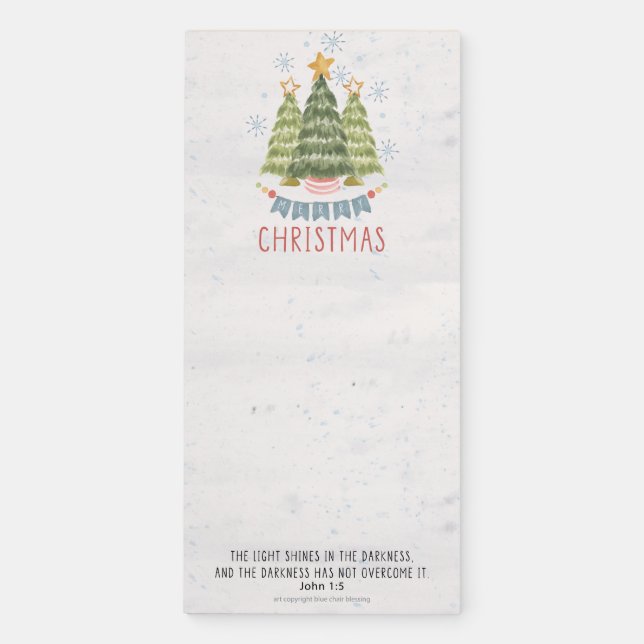 Christmas tree notepad with scripture (Front)
