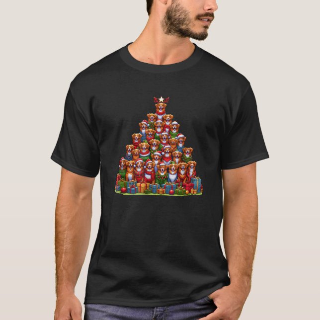 Christmas Tree Nova Scotia Duck Tolling Retriever  T-Shirt (Front)