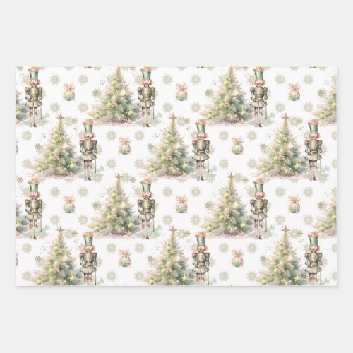 Christmas Tree Nutcracker  Wrapping Paper Sheets