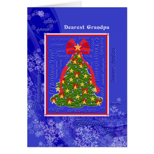 Christmas Tree O Tannenbaum Snowflakes for Grandpa (Front)