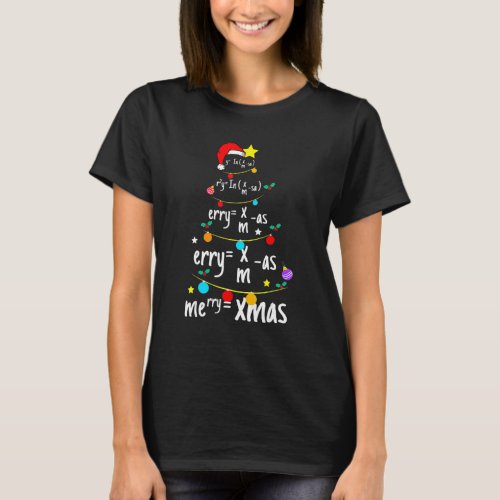 Christmas Tree Of Equations Math Nerd Science Teac T_Shirt