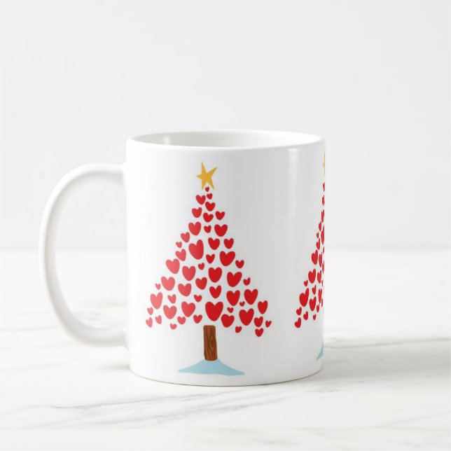 **CHRISTMAS TREE OF HEARTS** COFFEE MUG (Left)