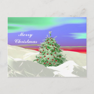 Christmas Tree of Hearts Holiday Postcard