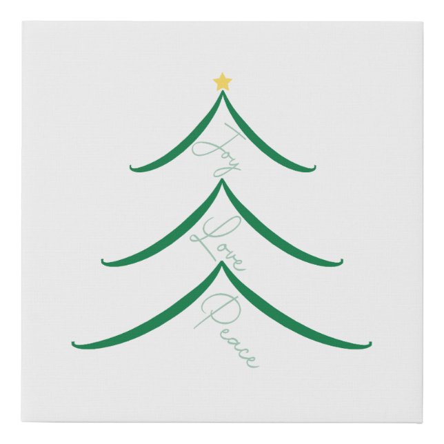 Christmas Tree of Joy, Love, and Peace Wall Art (Front)