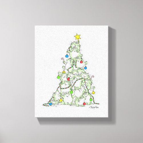 Christmas Tree of Kitties by Sandra Boynton Canvas Print