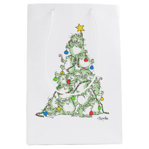Christmas Tree of Kitties by Sandra Boynton Medium Gift Bag