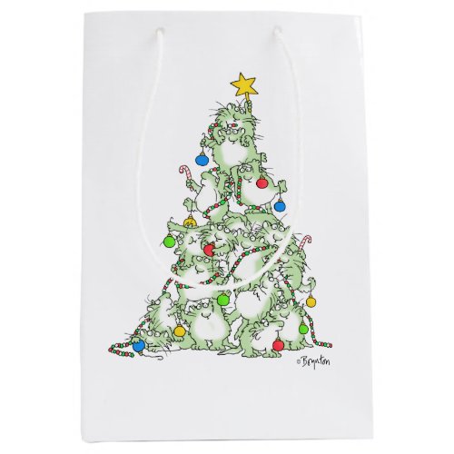 Christmas Tree of Kitties by Sandra Boynton Medium Gift Bag