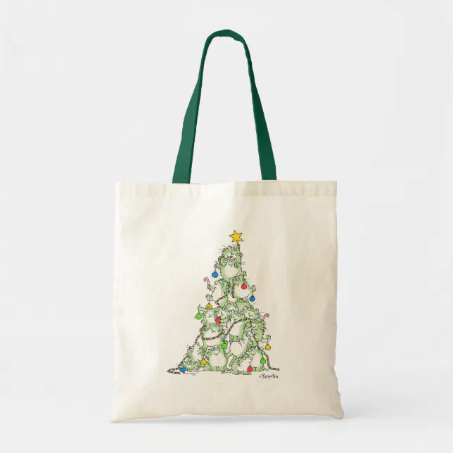 Christmas Tree of Kitties by Sandra Boynton Tote Bag | Zazzle