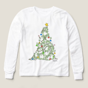 Christmas Tree of Kitties by Sandra Boynton Tri-Blend Shirts