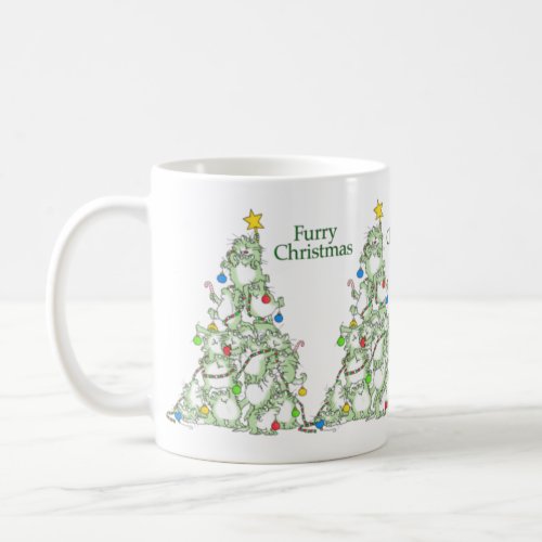 CHRISTMAS TREE OF KITTIES Sandra Boynton Coffee Mug