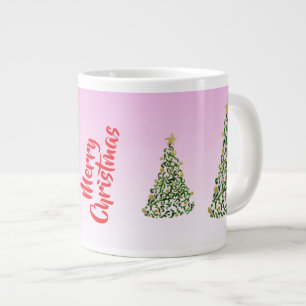 Christmas Tree on Pink Background Specialty Mug