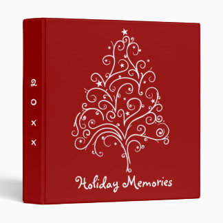 Christmas Tree on Red Holiday Memories Binder