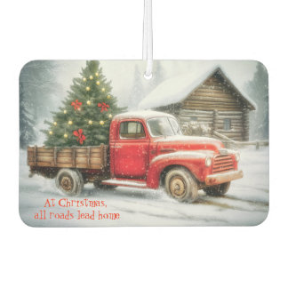 Christmas Tree On Truck Winter Air Freshener