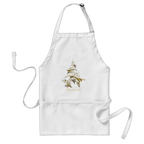 Christmas Tree on White 001 Adult Apron