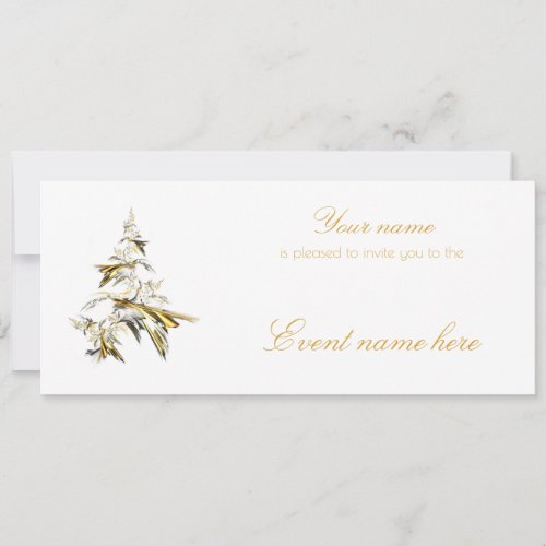 Christmas Tree on White 001 Invitation