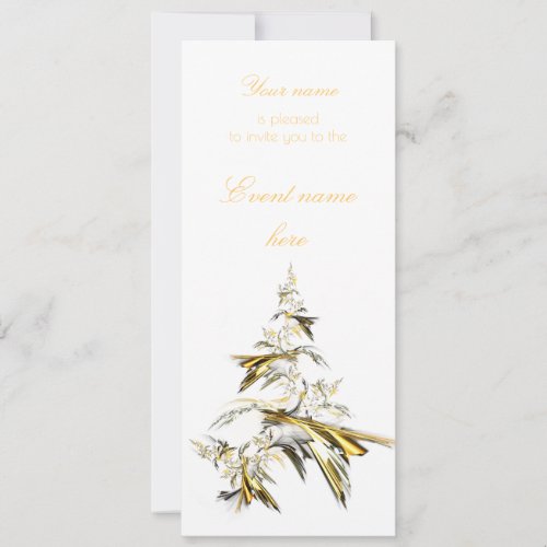 Christmas Tree on White 001 Invitation