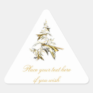 Christmas Tree on White 001 Triangle Sticker