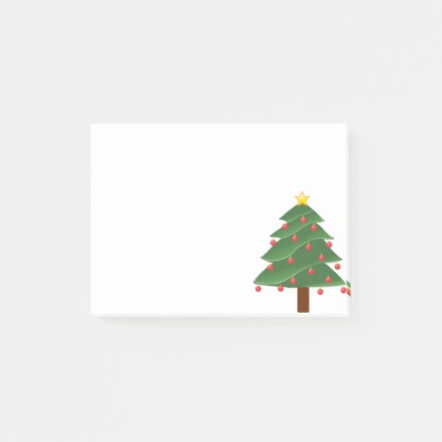 Christmas Tree on White Post It Note