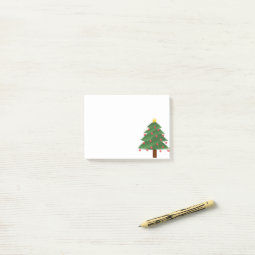 Christmas Tree on White Post It Note | Zazzle