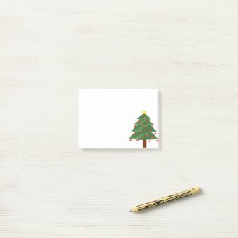 Christmas Tree on White Post It Note | Zazzle