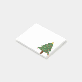 Christmas Tree on White Post It Note | Zazzle