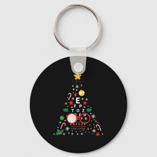 Christmas Tree Optician Optometrist _ Merry Xmas N Keychain