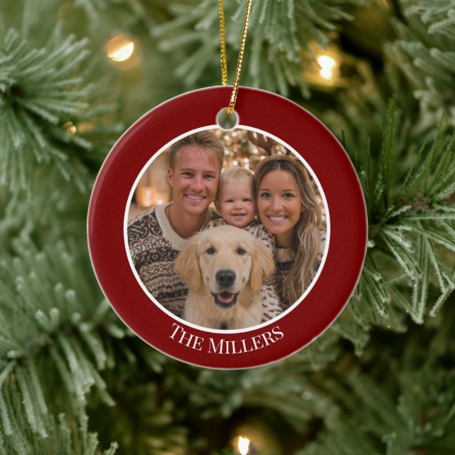 Christmas Tree Ornament Add Your Photo and Text (Tree)