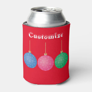 Christmas Tree Ornament Balls Thunder_Cove Can Cooler