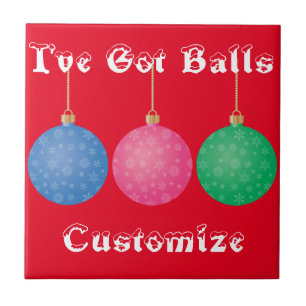 Christmas Tree Ornament Balls Thunder_Cove Ceramic Tile
