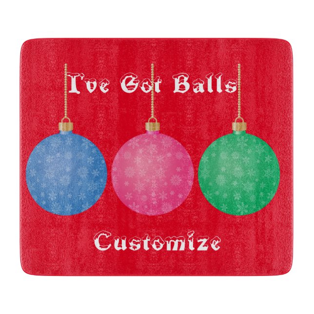 Christmas Tree Ornament Balls Thunder_Cove Cutting Board (Front)
