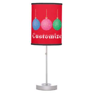 Christmas Tree Ornament Balls Thunder_Cove Table Lamp