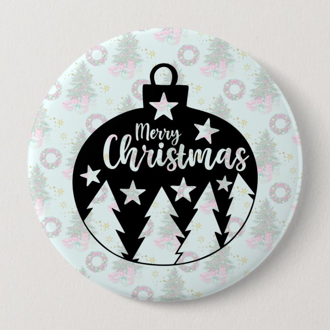 Christmas Tree Ornament Button (Front)