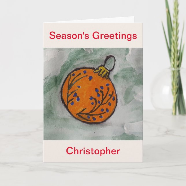 Christmas Tree Ornament Card (Front)