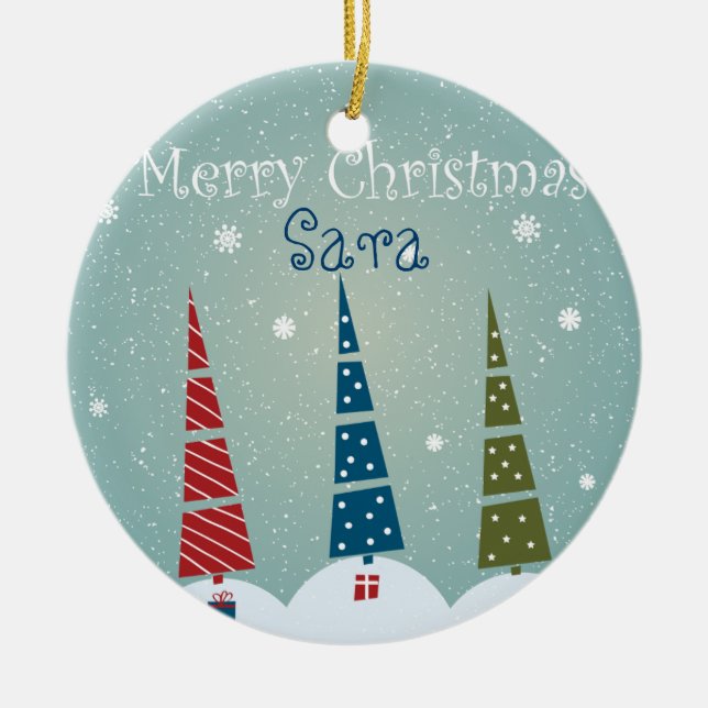 Christmas Tree Ornament - Customize for Recipient (Front)