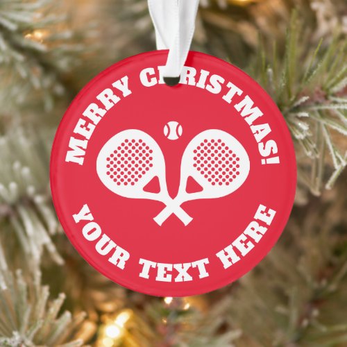 Christmas tree ornament gift for padel player