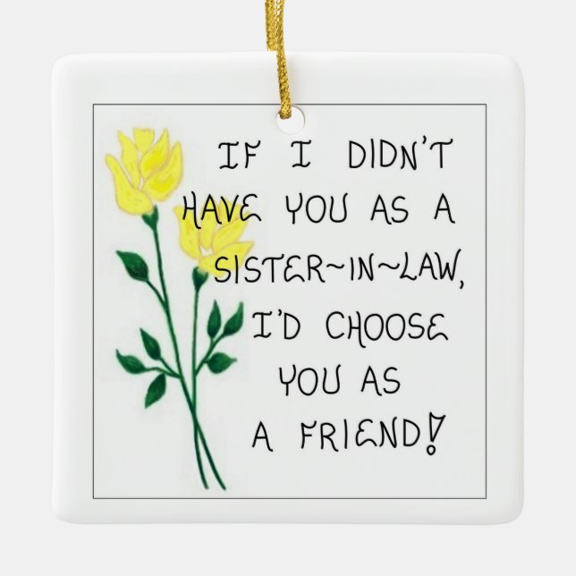 Christmas Tree Ornament - Gift for Sister--in-Law (Front)