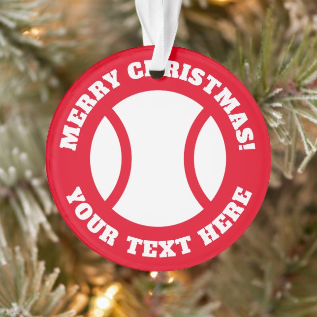 Christmas tree ornament gift for tennis player (Tree)