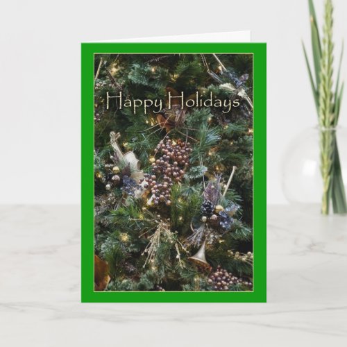 Christmas tree ornament greeting card