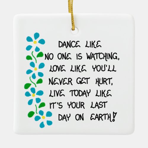 Christmas Tree Ornament  inspirational Quote